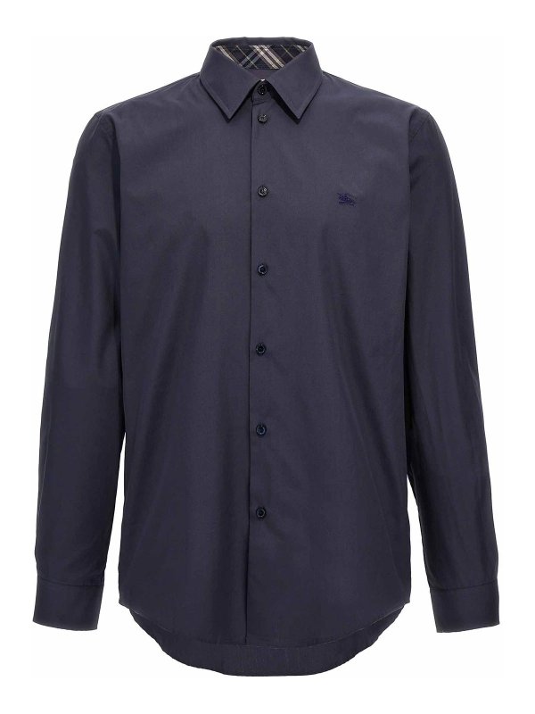 BURBERRY: shirts - Logo Embroidery Shirt