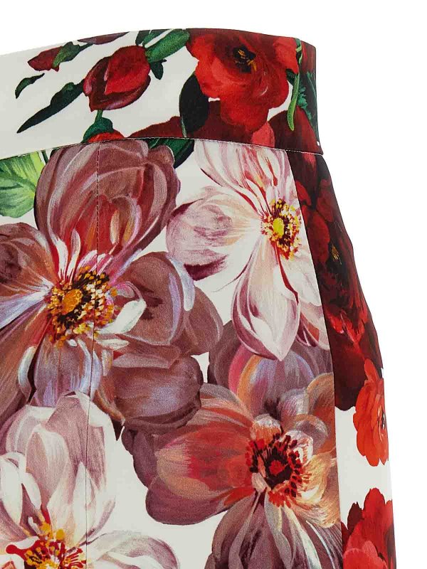 【関税込み】dolce & gabbana Floral longuette skirt Dolce & Gabbana Floral Longuette Skirt - White