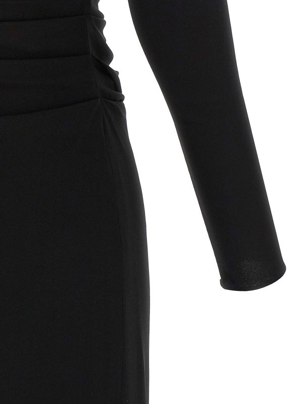 Dolce & Gabbana Draped Dress - Black - Women | F6TMWTFURGGN0000