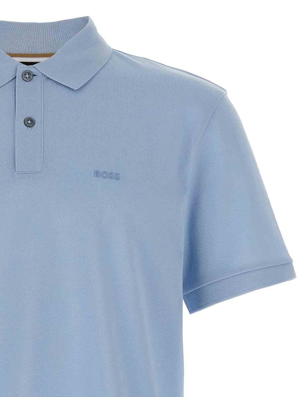 The Best Shops Hugo Boss: ポロシャツ - ポロシャツ - ライトブルー