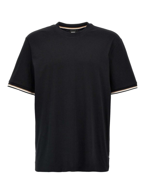Hugo Boss: Camisetas - Camiseta - Negro