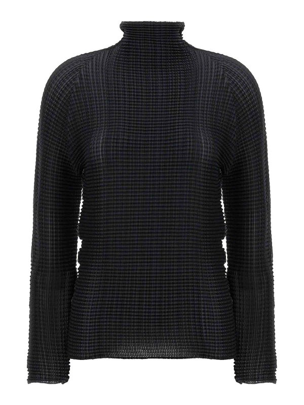PLEATS PLEASE ISSEY MIYAKE: ブラウス - ブラウス - 黒