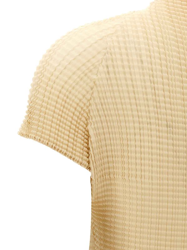 Tシャツ - ベージュ shop online: PLEATS PLEASE ISSEY MIYAKE
