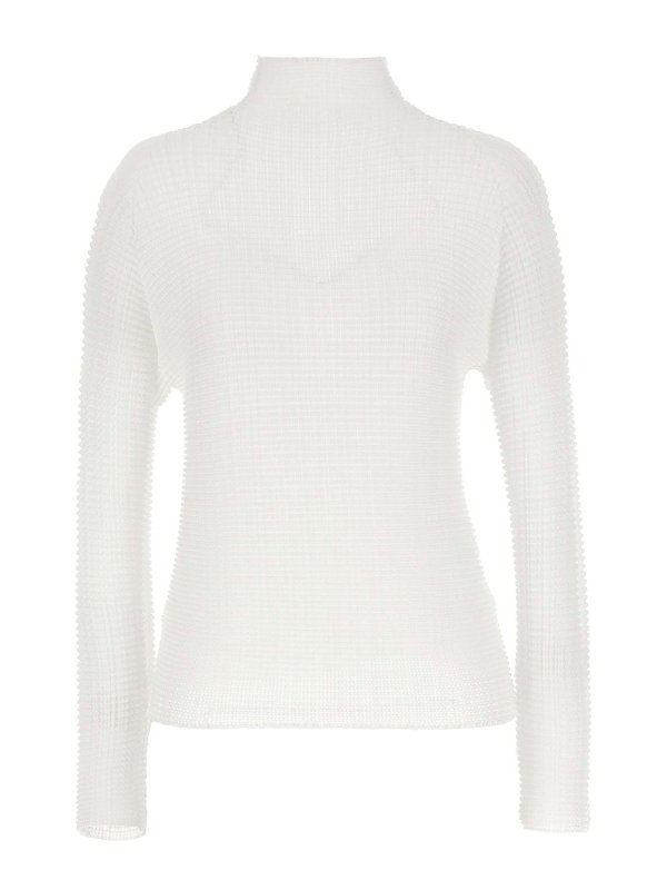 PLEATS PLEASE ISSEY MIYAKE: blouses - Wooly Pleats-56 Blouse