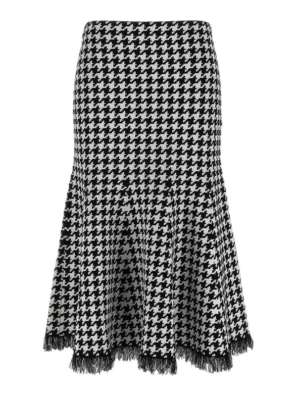 ALEXANDER MCQUEEN: Jupes midi et au genou - Jupe Midi - Blanc