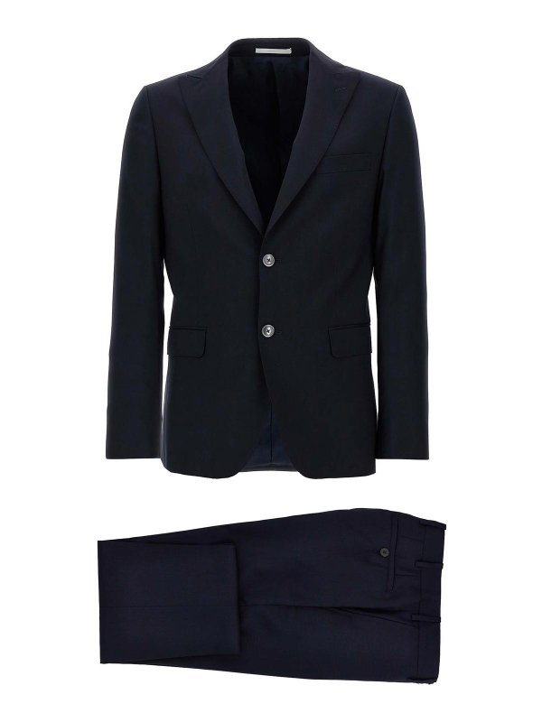 PAL ZILERI: フォーマルスーツ - 膝丈ドレス - ブルー