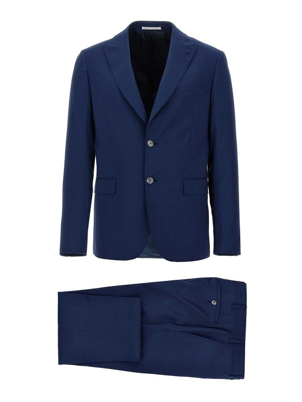 PAL ZILERI: フォーマルスーツ - 膝丈ドレス - ブルー