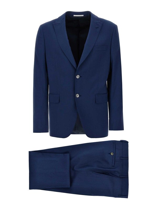 PAL ZILERI: フォーマルスーツ - 膝丈ドレス - ブルー