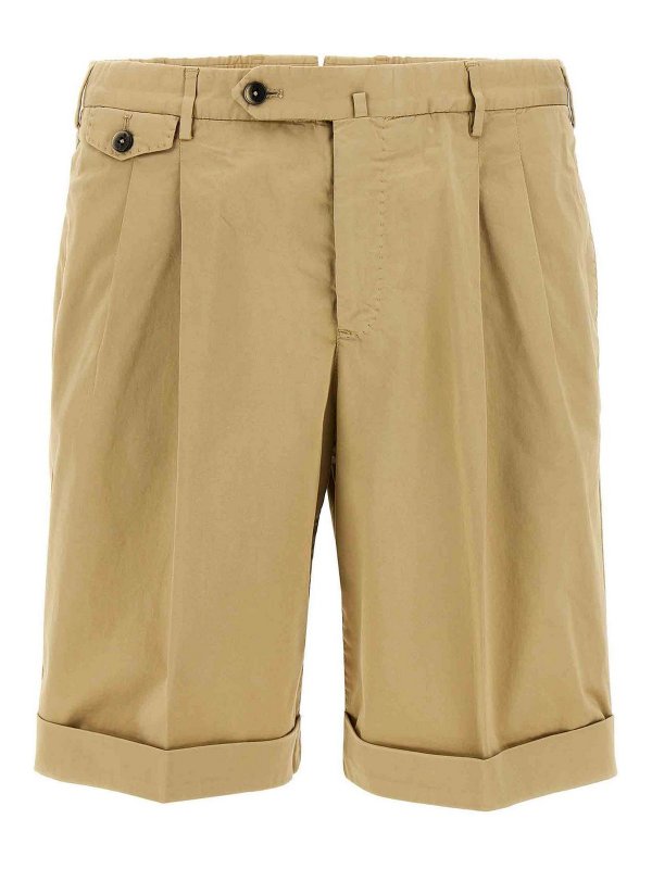 PT TORINO: トラウザーショーツ - ショートパンツ - ベージュ