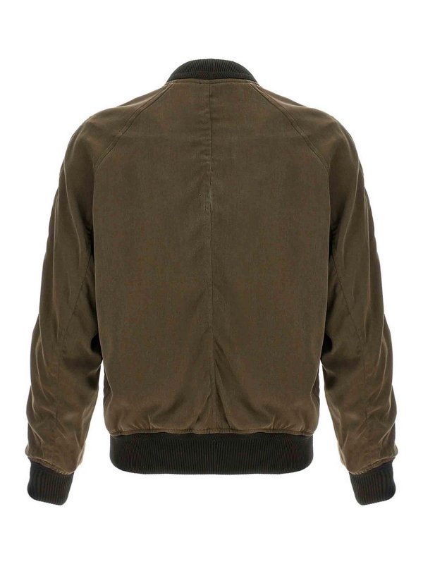 TOM FORD: blazers online - Gabardine Fluid Bomber Jacket