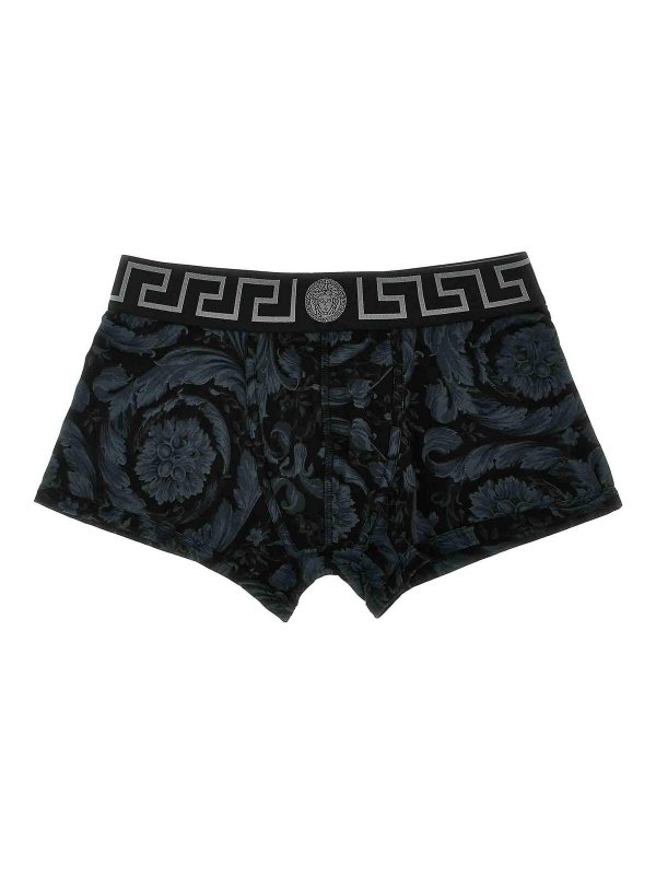 VERSACE: Shorts de bain - Short De Bain - Noir