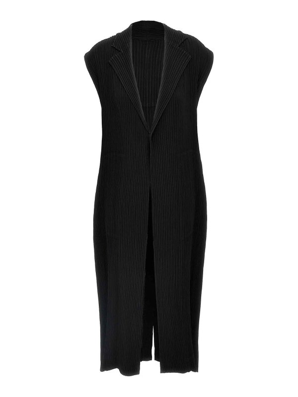 PLEATS PLEASE ISSEY MIYAKE: vests - Hatching Pleats Vest