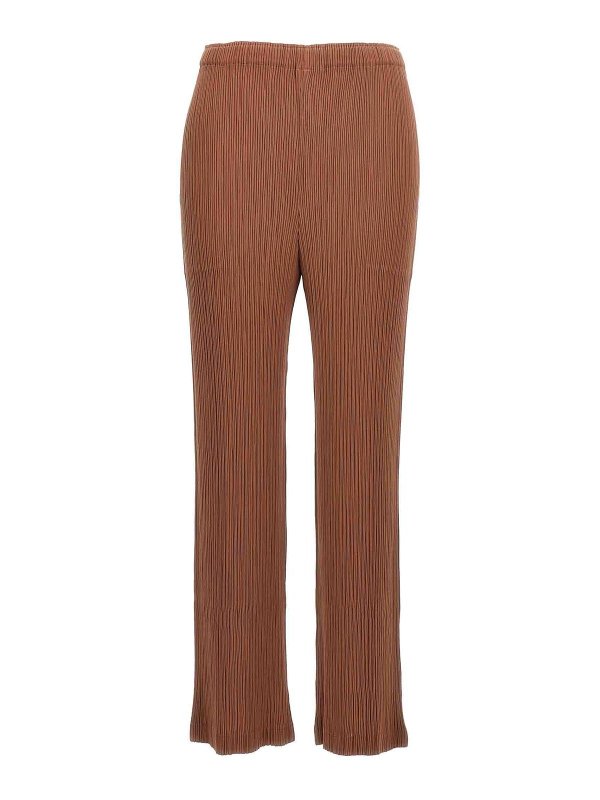 PLEATS PLEASE ISSEY MIYAKE: Trousers Shorts - Hatching Pleats Pants