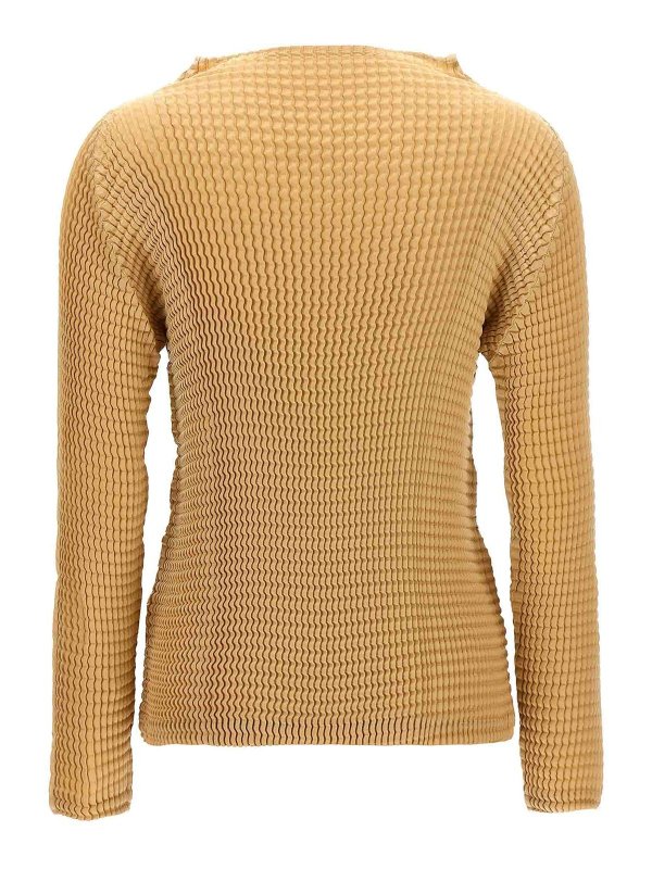 PLEATS PLEASE ISSEY MIYAKE: blouses online - Suede like pleats blouse