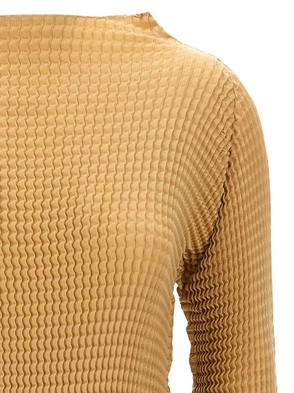 The Best Shops PLEATS PLEASE ISSEY MIYAKE: blouses - Suede like pleats blouse