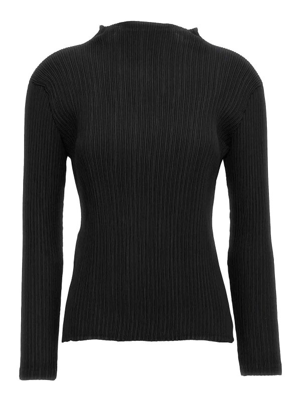 PLEATS PLEASE ISSEY MIYAKE: Top e canotte - Pieghe da cova in cima