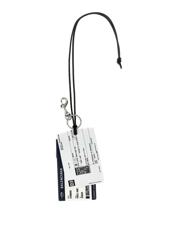 BALENCIAGA: key holders - Train Ticket Keyring