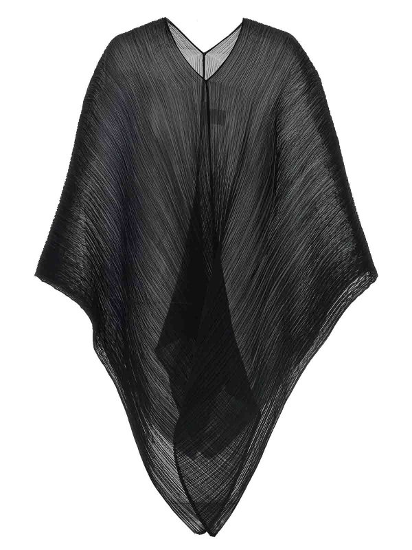 PLEATS PLEASE ISSEY MIYAKE: ストール＆ショール online - ストール/ショール - 黒