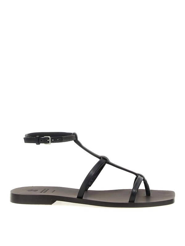 BRUNELLO CUCINELLI: サンダル - サンダル - 黒