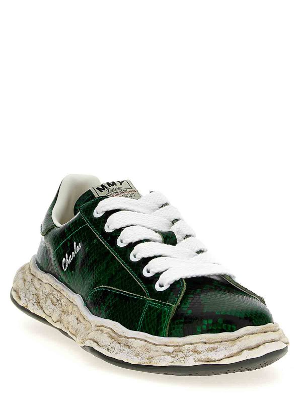 スニーカー MIHARAYASUHIRO SS25 'Charles' sneakers (A14FW712 GREEN) Maison Mihara Yasuhiro Charles Sneakers - Green | A14FW712GREEN