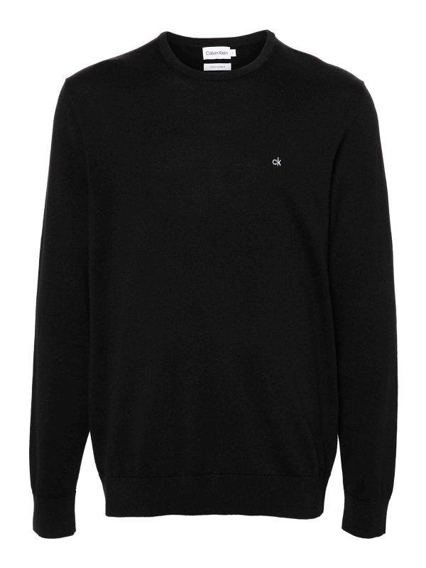 CALVIN KLEIN: クルーネック - クルーネック - 黒