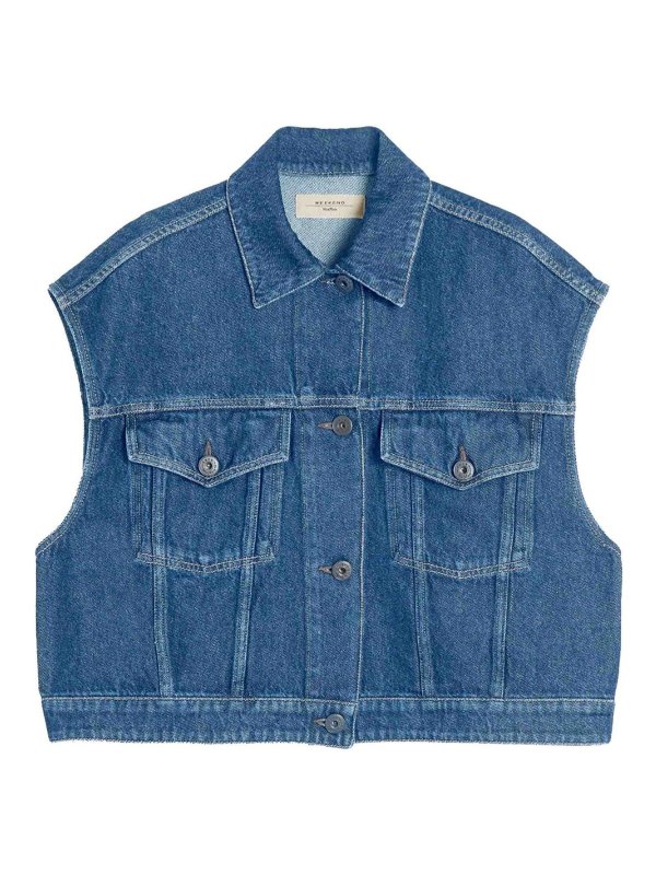 WEEKEND MAX MARA: Westen - Weste - Jeansblau