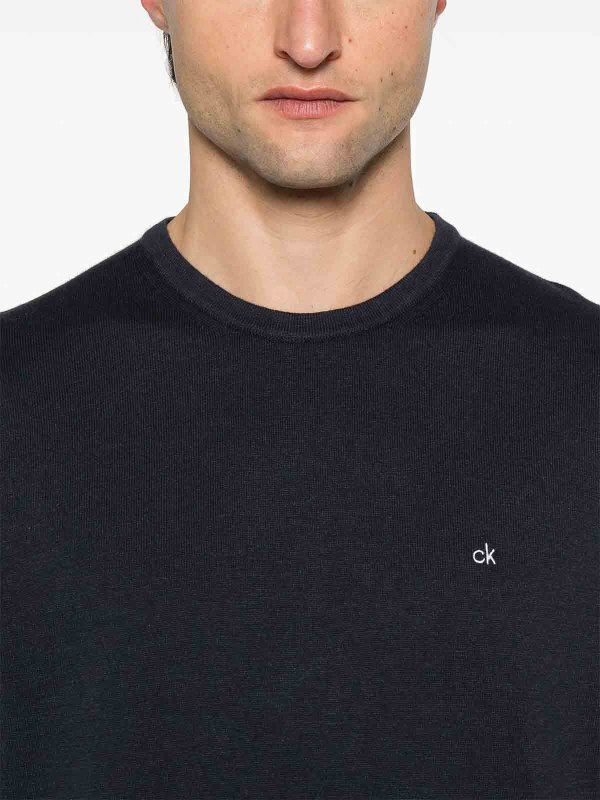 CALVIN KLEIN buy online クルーネック - ライトブルー