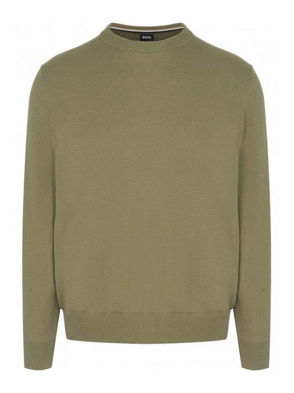 Hugo Boss: クルーネック - クルーネック - ダークベージュ