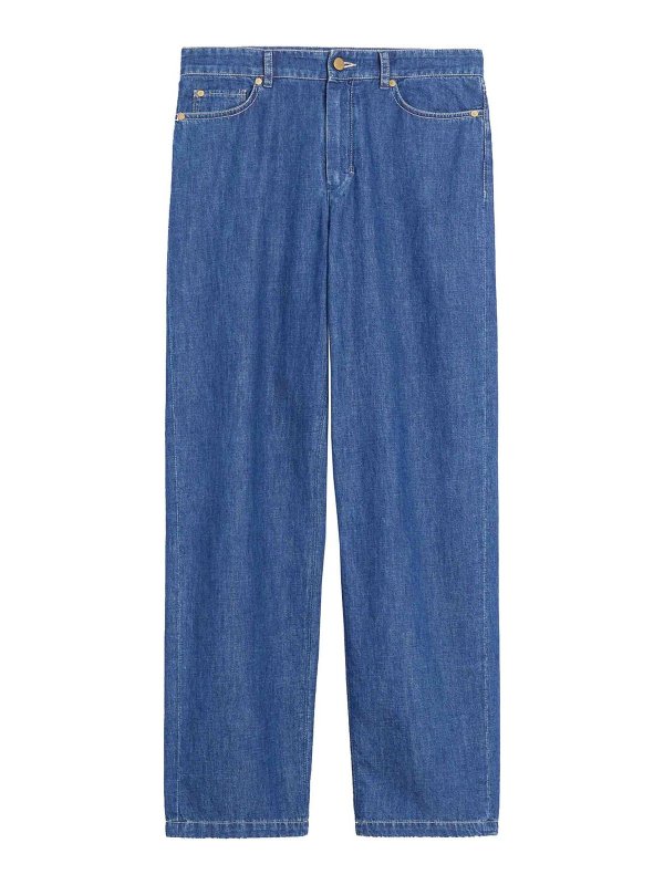 S MAX MARA: ブーツカットジーンズ - ブーツカットジーンズ - ブルー