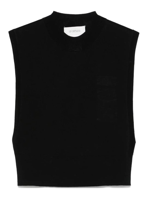 SPORTMAX: トップス＆タンクトップ - トップ/タンクトップ - 黒