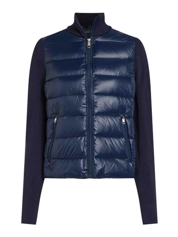 TOMMY HILFIGER: ダウン・ハイテクジャケット - ダウンジャケット - ダークブルー