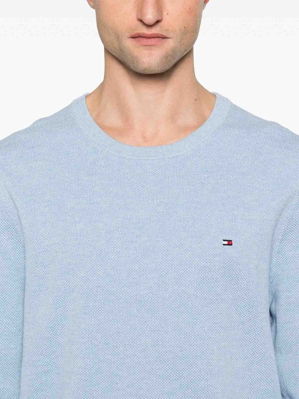Rundhalspullover - Blau shop online: TOMMY HILFIGER