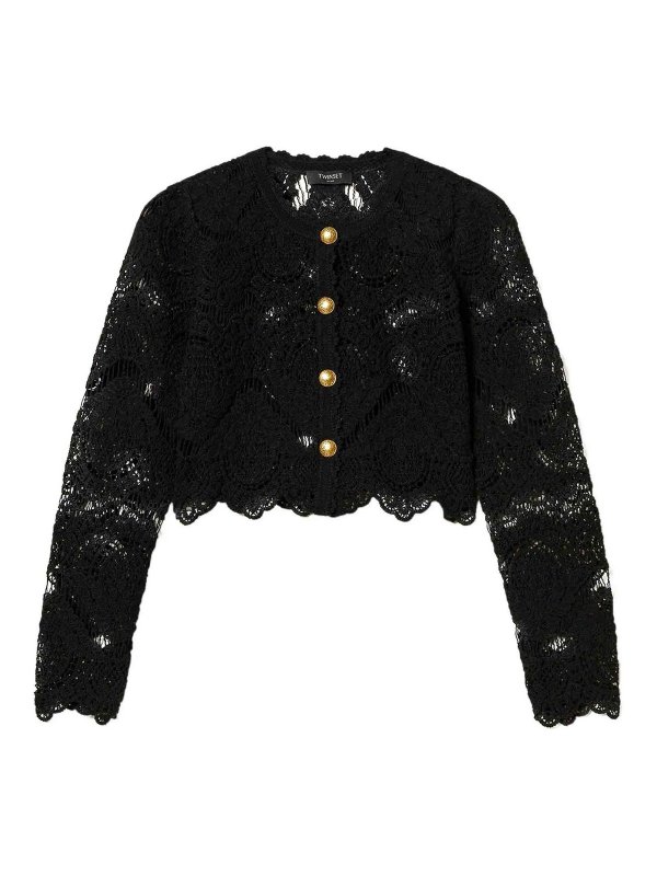 TWINSET: Casualjacken - Casualjacke - Schwarz