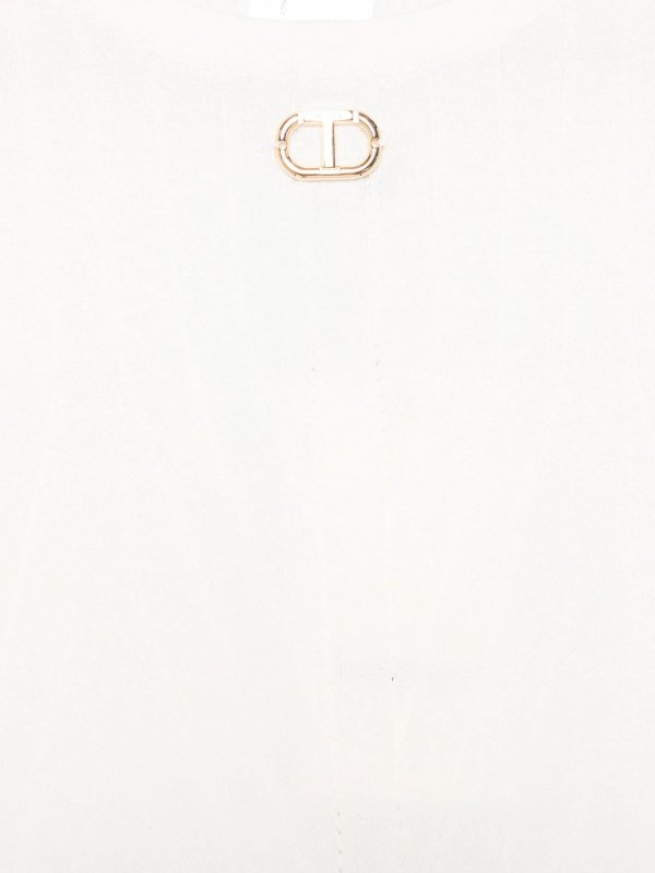 The Best Shops TWINSET: Col bateau - Pull Col Bateau - Argent