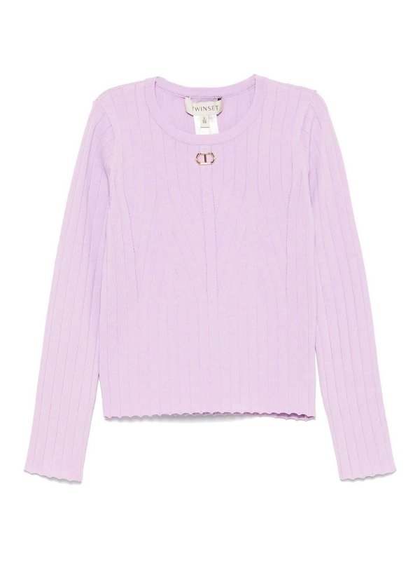 TWINSET: maglia collo a barchetta - Maglia