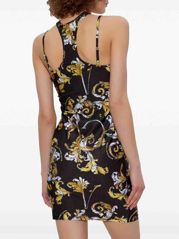 膝丈ドレス - 黒 shop online: VERSACE JEANS