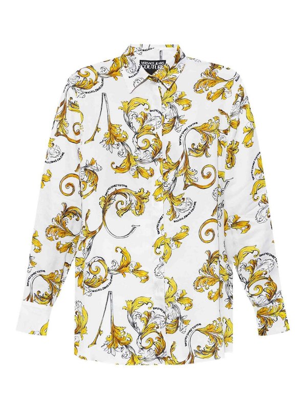VERSACE JEANS: シャツ - シャツ - ホワイトゴールド