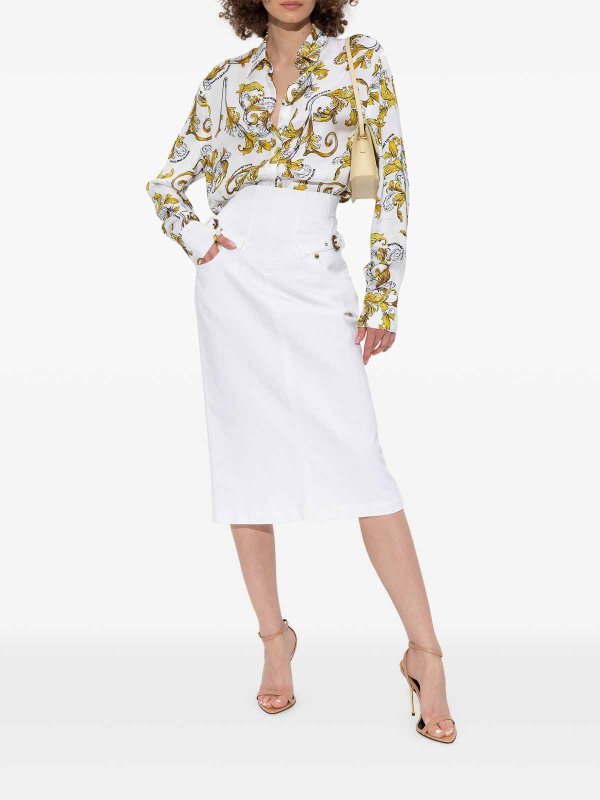 VERSACE JEANS: シャツ online - シャツ - ホワイトゴールド