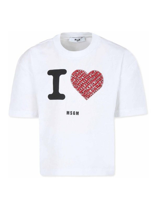 M.S.G.M. KIDS: T-shirts - T-Shirt - Blanc