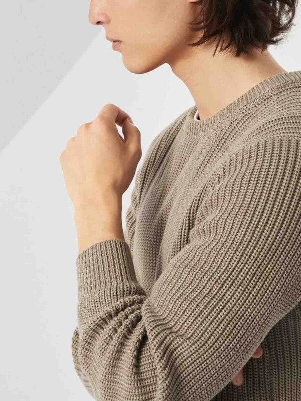 The Best Shops BRUNELLO CUCINELLI: U-Boot-Ausschnitt - U-Boot-Pullover - Braun