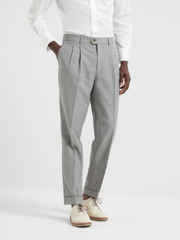 BRUNELLO CUCINELLI: casual trousers online - Sartorial trousers with folds