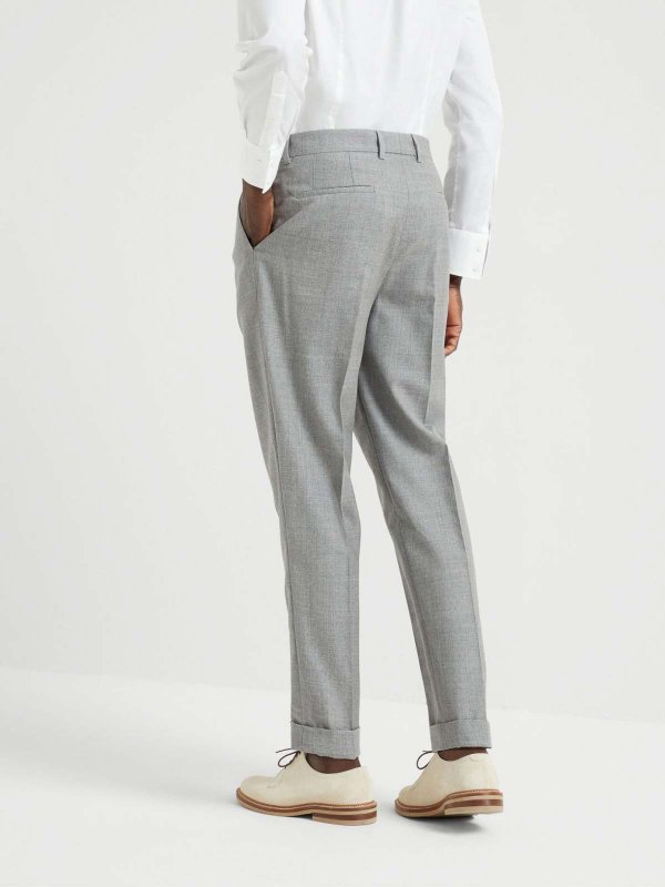 Sartorial trousers with folds shop online: BRUNELLO CUCINELLI