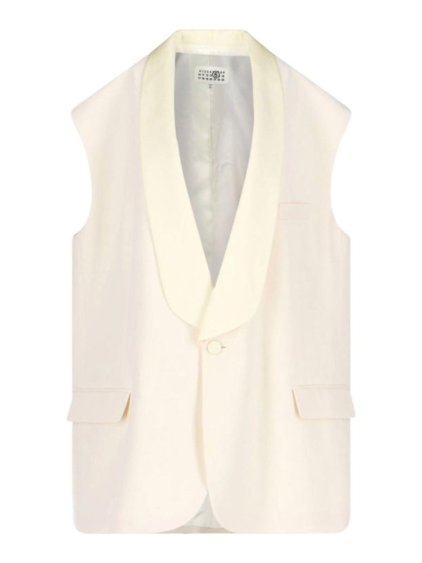 MM6 MAISON MARGIELA: blazers - Virgin Wool Mixed Jacket