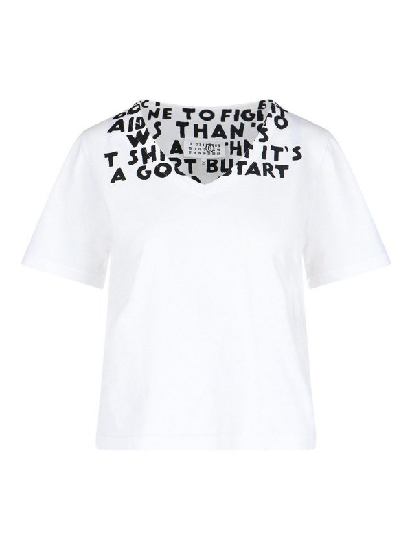 MM6 MAISON MARGIELA: Tシャツ - Tシャツ - 白