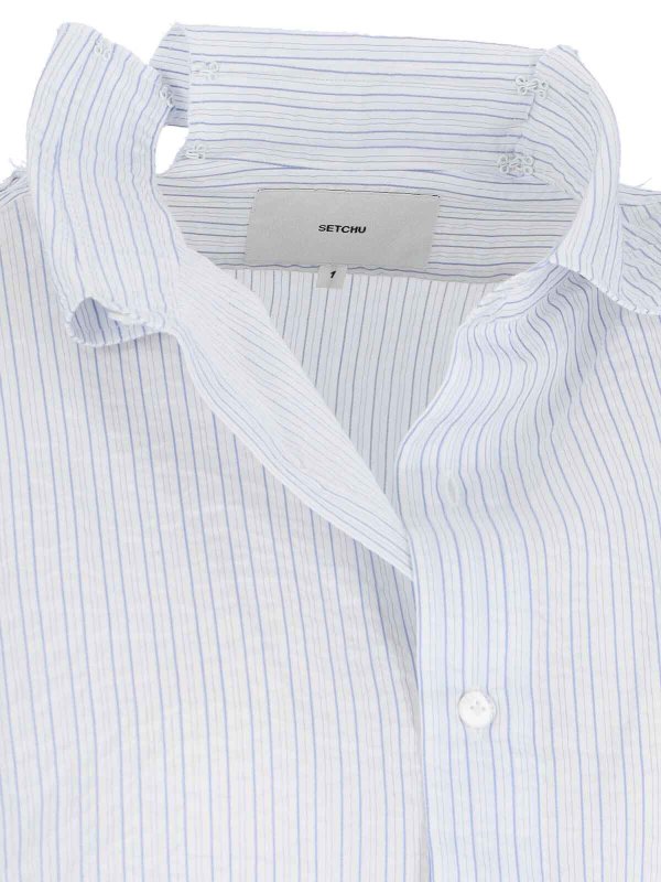 Adjustable collar shirt shop online: SETCHU