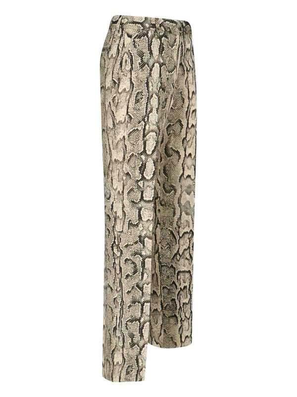 The Best Shops DRIES VAN NOTEN: casual trousers - Python print pants