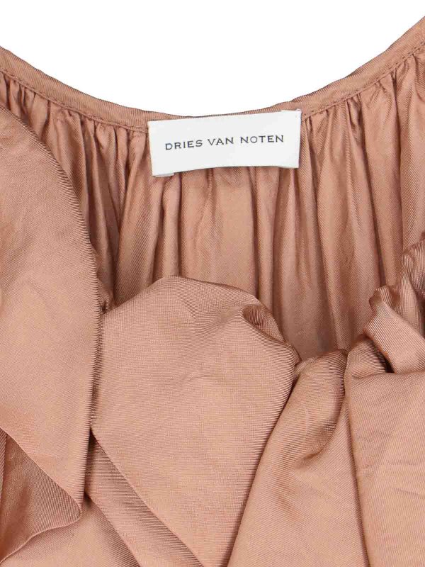 膝丈ドレス - ヌードカラー shop online: DRIES VAN NOTEN