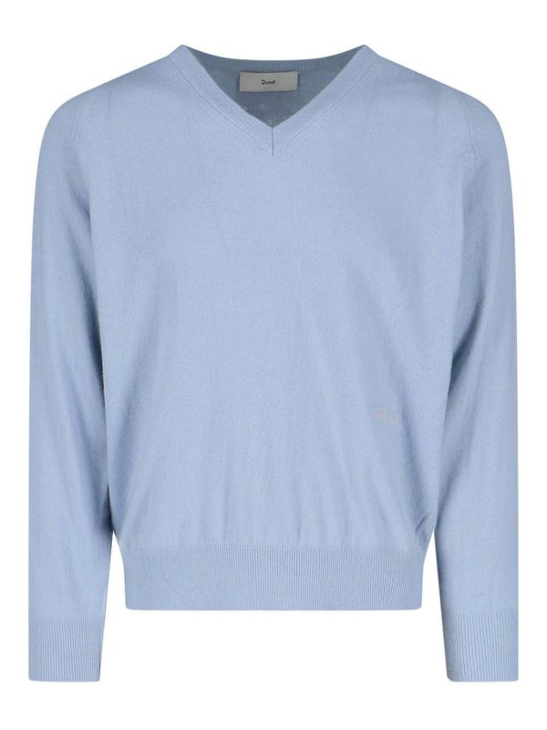 DUNST: Col bateau - Pull Col Bateau - Bleu