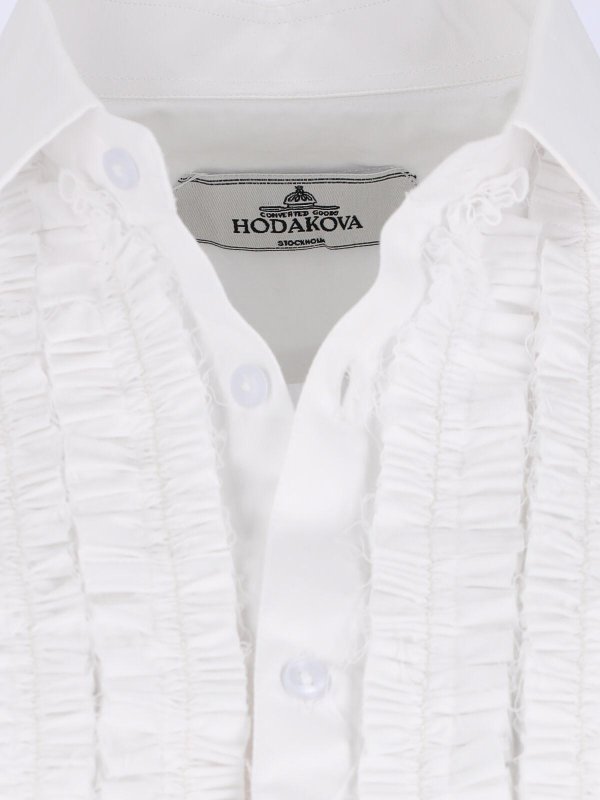 Knielanges Kleid - Weiß shop online: HODAKOVA