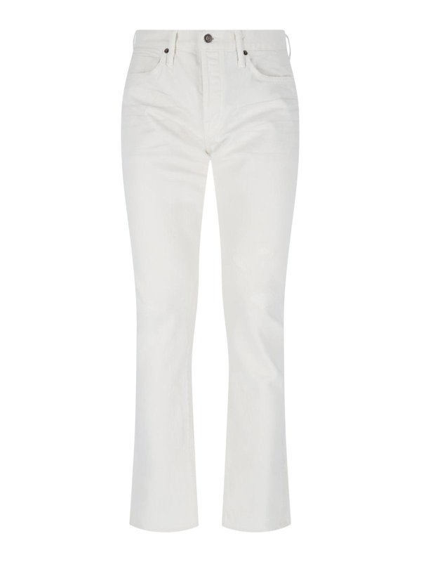 TOM FORD: Jeans évasés - Jean Bootcut - Blanc